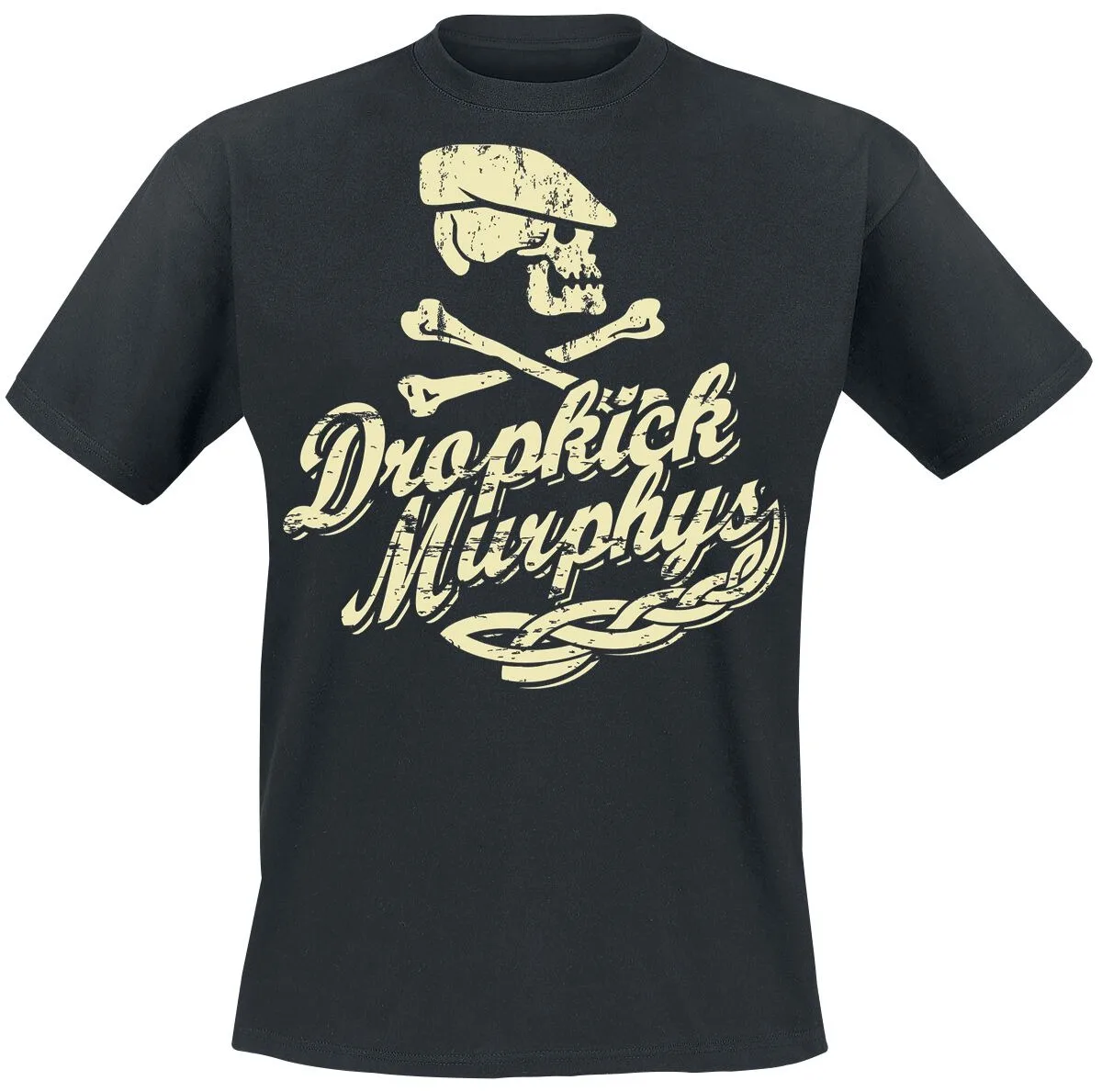 Dropkick Murphys Banjo & Roses T-shirt Vintage Tattoo Punk Print Casual Cotton Tee Unisex Streetwear Black Top