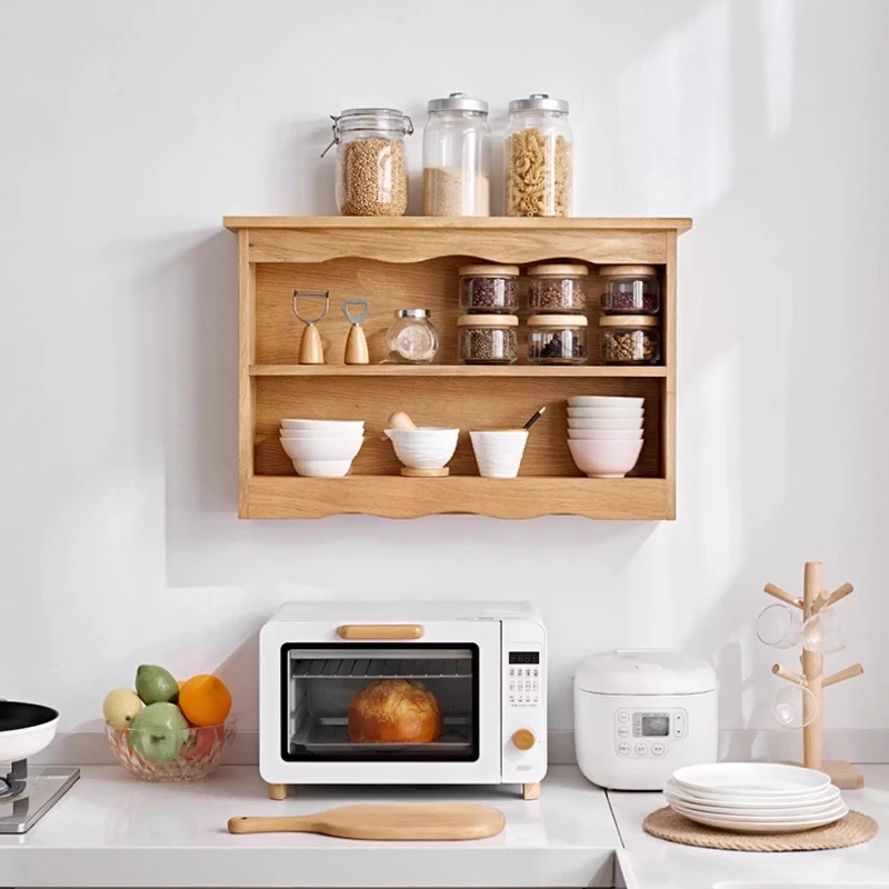 

Wall Mounted Storage Cabinet Nordic Kitchen Storage Organizer Creative Hanging Display Rack for Living Room Floating Cup Holder