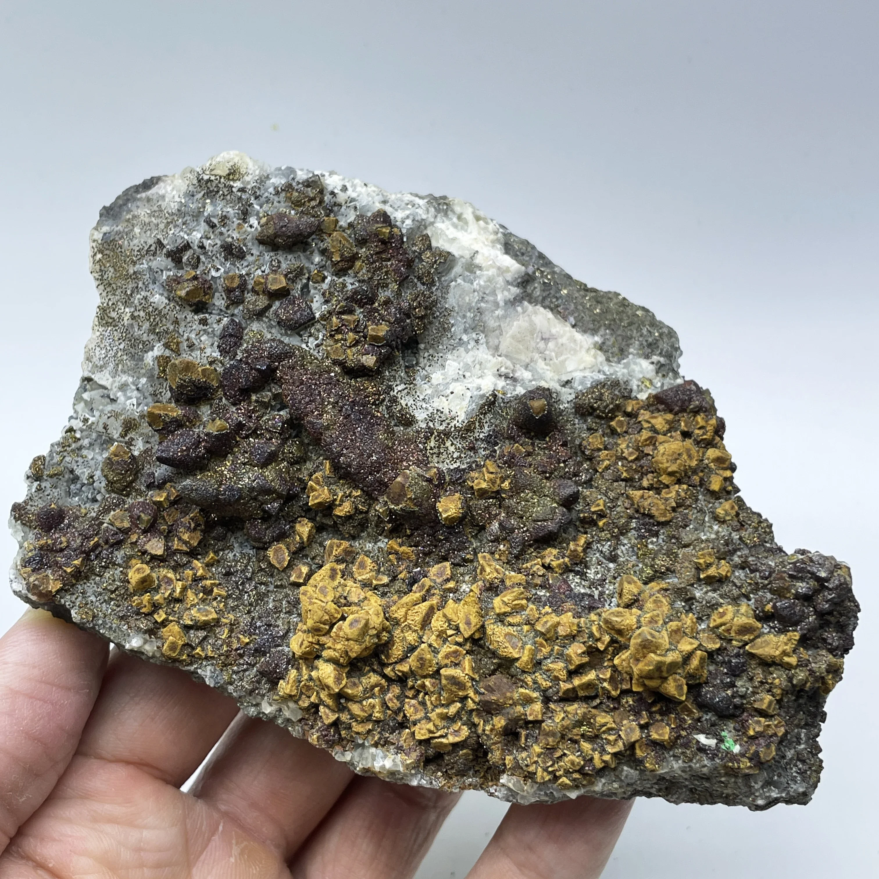 Natural Rare Colorful Pyrite Mineral Specimen Healing Quartz Crystals Stone Rock Gemstone Home Decor
