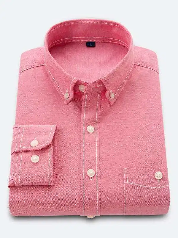 

Men's Casual Fashion Ox Shirt Long Sleeve Thickened PU Leather Cleanfit Style Four Seasons Universal Inner Wear Pure Color