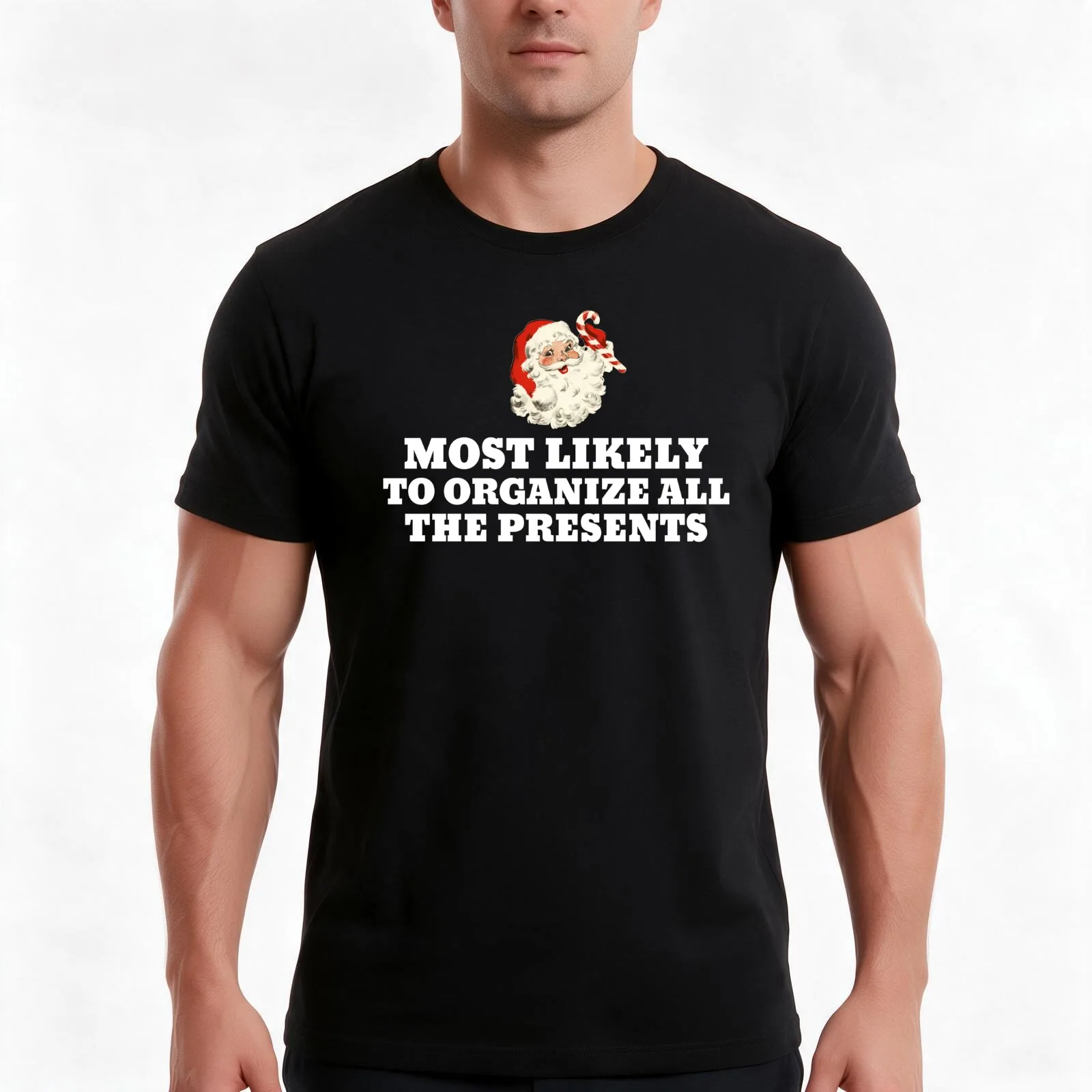 Most Likely To Organize All The Presents Funny Christmas Men T Shirt anime t shirts for man