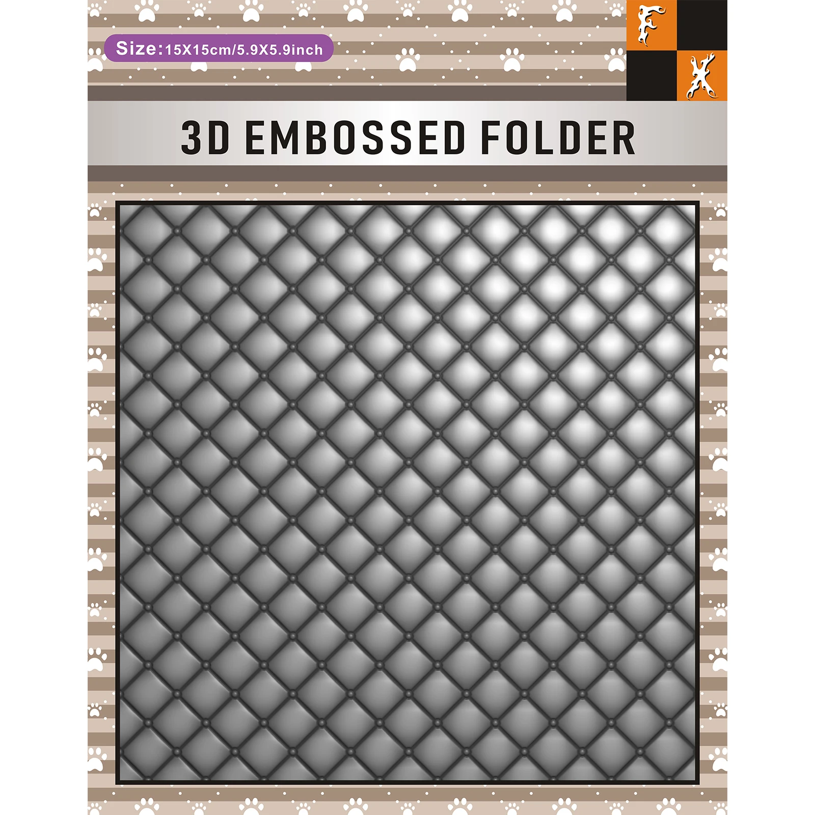3D-reliëfmappen, ideaal voor doe-het-zelf scrapbooking en kaarten maken - fantasie diamanten rastertextuur, verjaardagsfeestje decoratie crafti - afbeelding 2