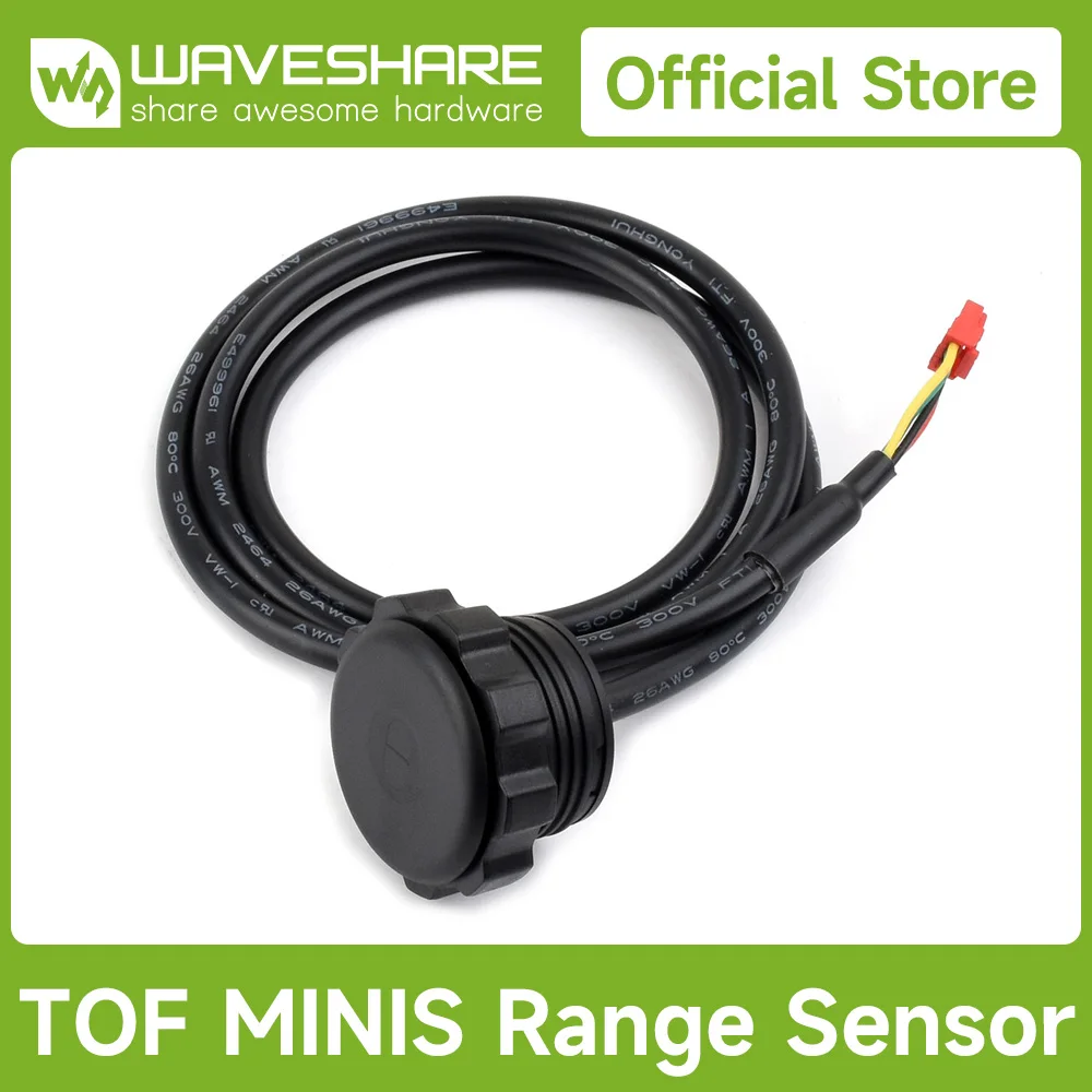 Waveshare TOF MINIS Laser Range Sensor, Based On Time-of-Flight (TOF) Technology, Built-in Controller And Ranging Algorithm