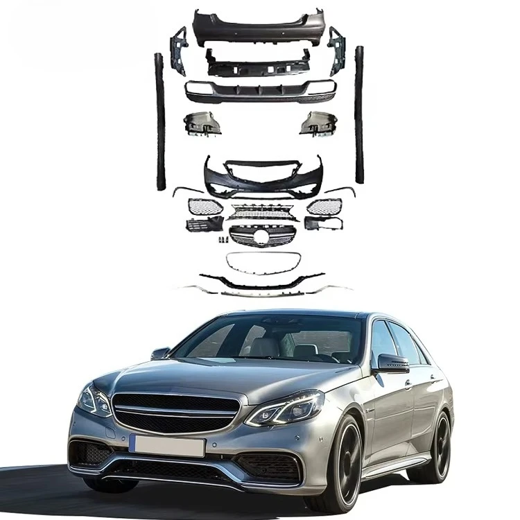 

E63 body kit for W212 LCI 2013-2015 upgrade to E63 style PP material front and rear bumpers side skirt exhaust tips