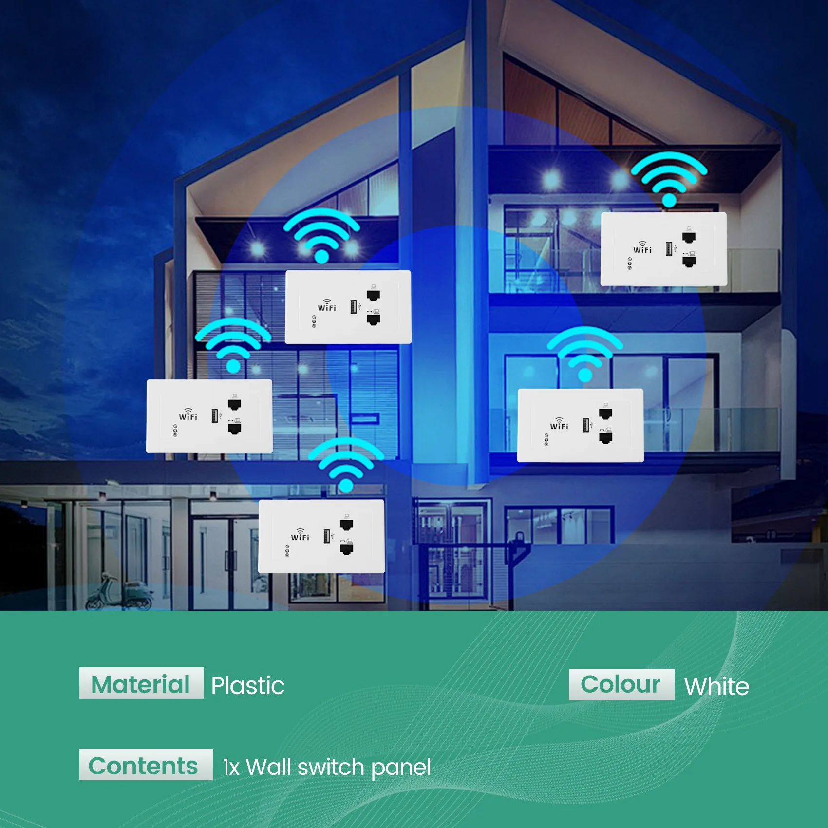

ABSE-Wireless Wifi Wall Switch Panel WIFI Socket Embedded Wireless Router 120 Type Panel AP For High Quality Hotel Rooms