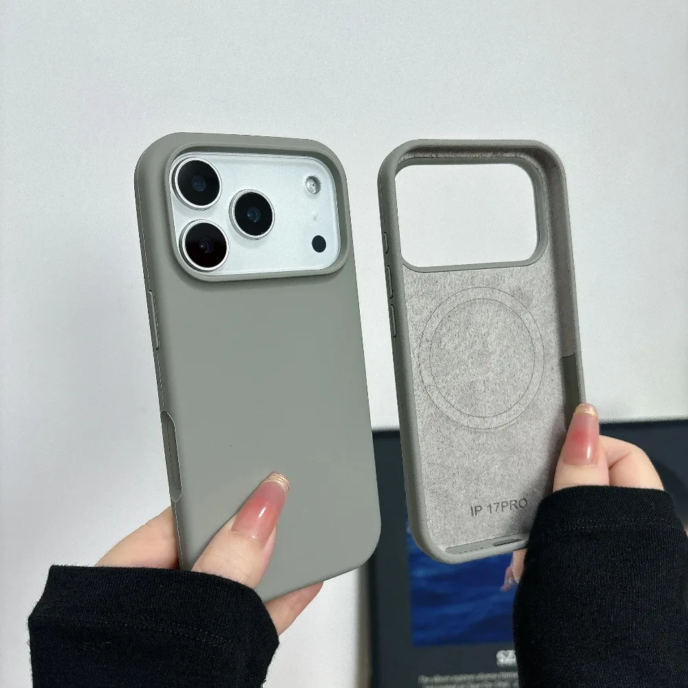 Neue Flüssigsilikon-Magnethülle für MagSafe für iPhone 17 Air 16 15 14 13 12 11 Pro Max Plus Kabelloses Laden Matte Solide Schutzhülle – Detail 10