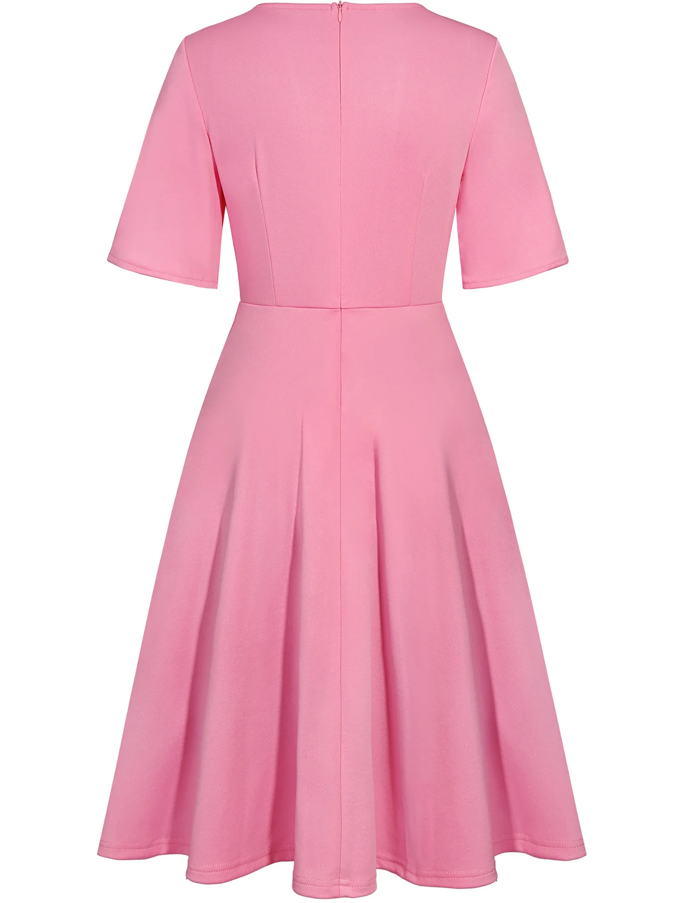 Womens Flutter Sleeve Elegant Floral Patchwork A-Line Colorblock Business Casual Party Slim Fit And Flare Swing Dress