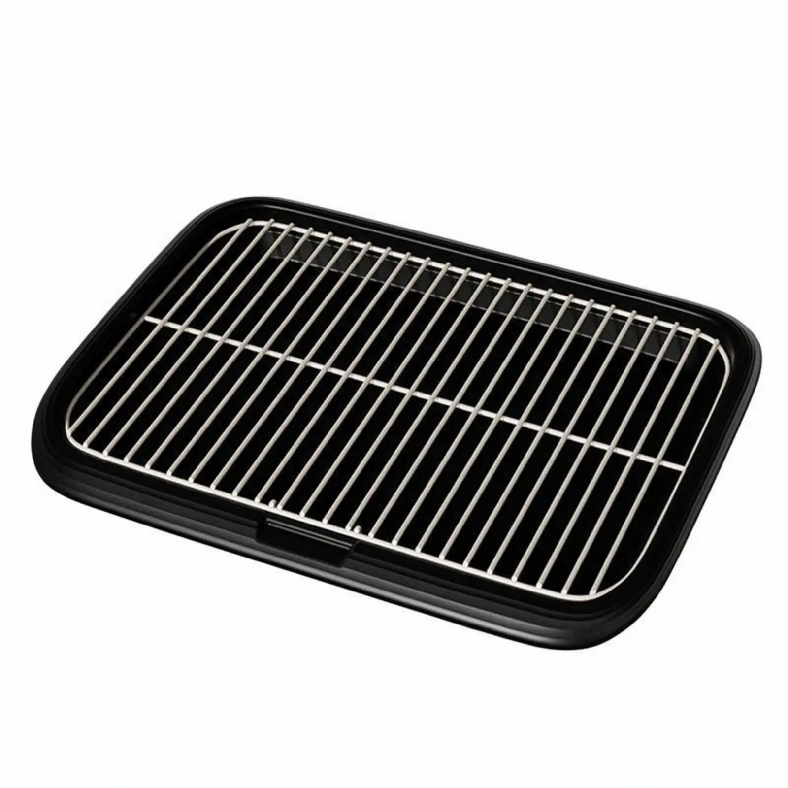 Dog Toilet Tray with Metal Grate | Low-Entry Slotted Lip, Hygienic Separated Design, Dog Potty Tray with Grate, for Apartments