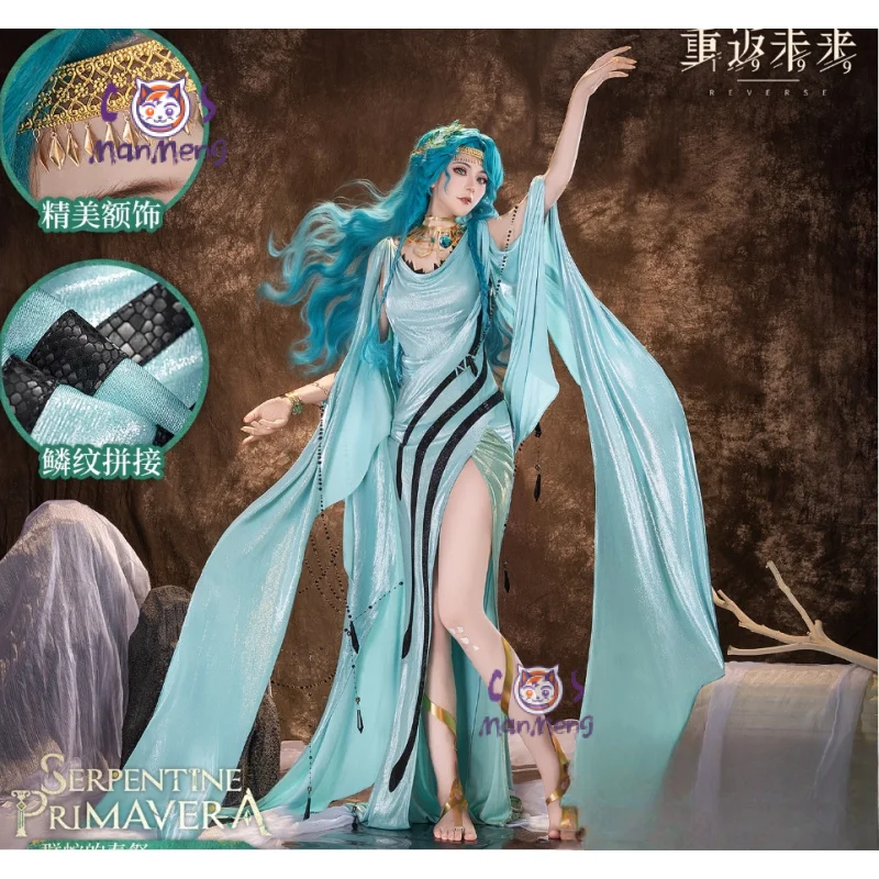 

Hissabeth Cosplay Costume Game Reverse:1999 Saturday New Women's Elegant Dress Necklace Headwear Props Halloween Carnival Set