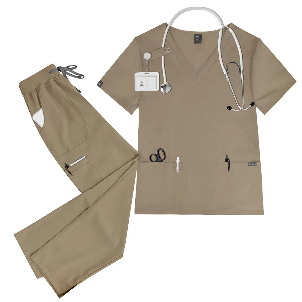 42020, mehrfarbig, optional, stabil, Händewaschen, Kleidung, medizinische Pflege, Uniform-Set, einfarbig, hochwertiger ICU-OP-Kittel