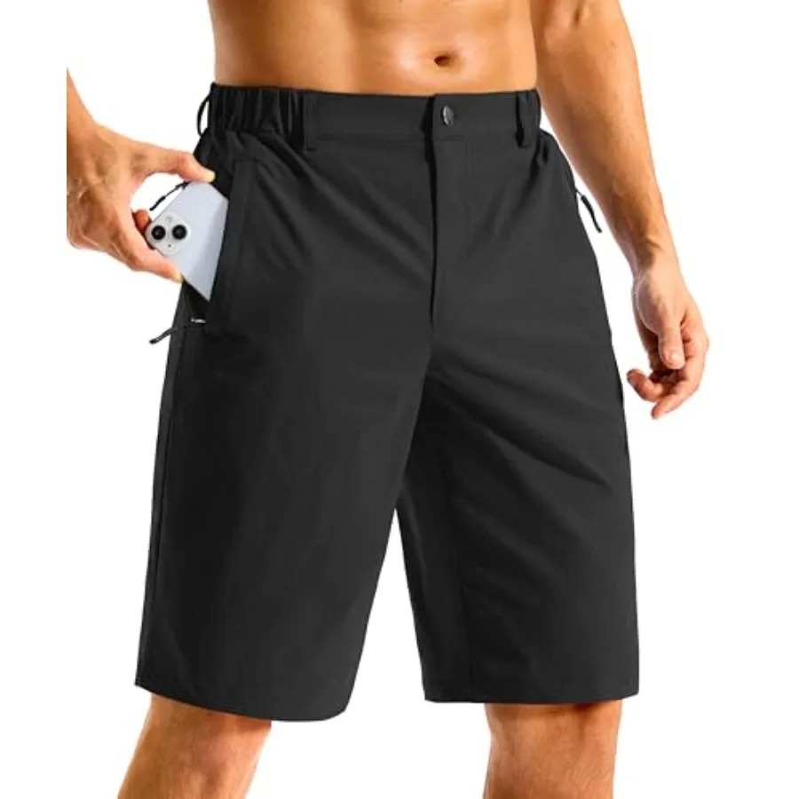 

Мужские шорты G GRADUAL 11 дюймов: легкие повседневные шорты для гольфа, походов, работы и активного отдыха, быстросохнущие, эластичные, с 3 карманами на молнии