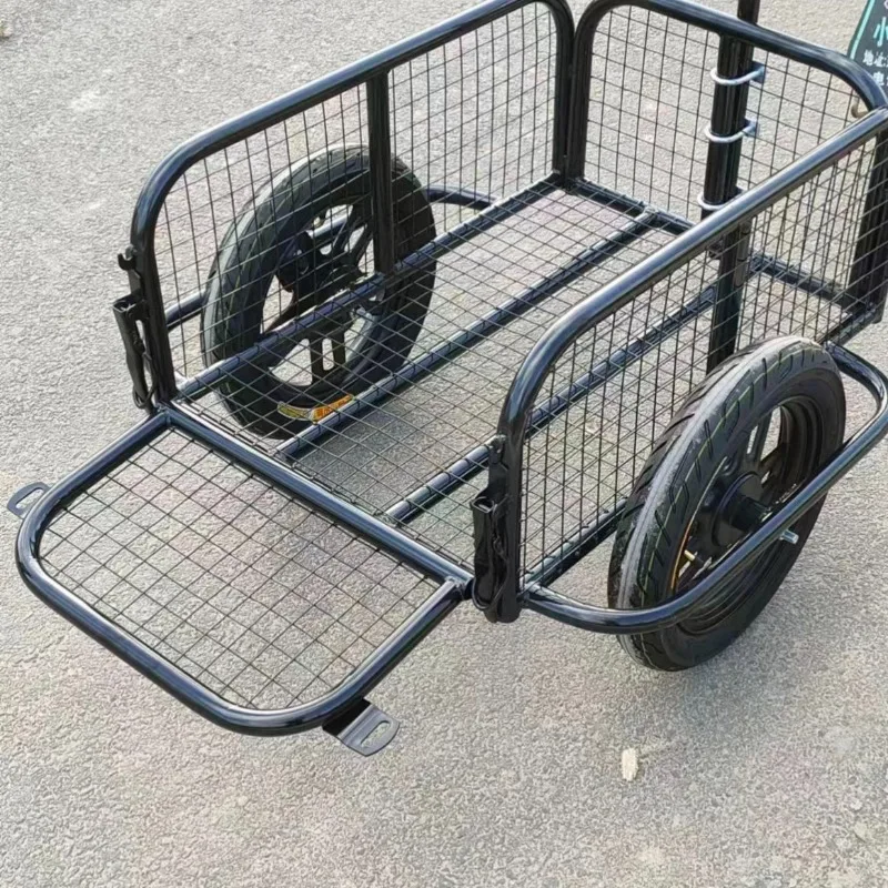 

Outdoor pulling electric vehicle camping fishing three-wheel rear , small trailer trailer