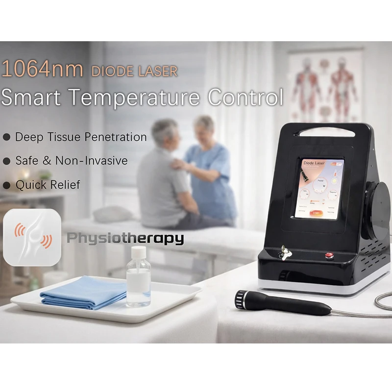 1470nm 60W Desktop Deep Tissue Laser Physiotherapy Machine for Commercial Use Arthritis Neck Back Pain Relief 1 Year Warranty