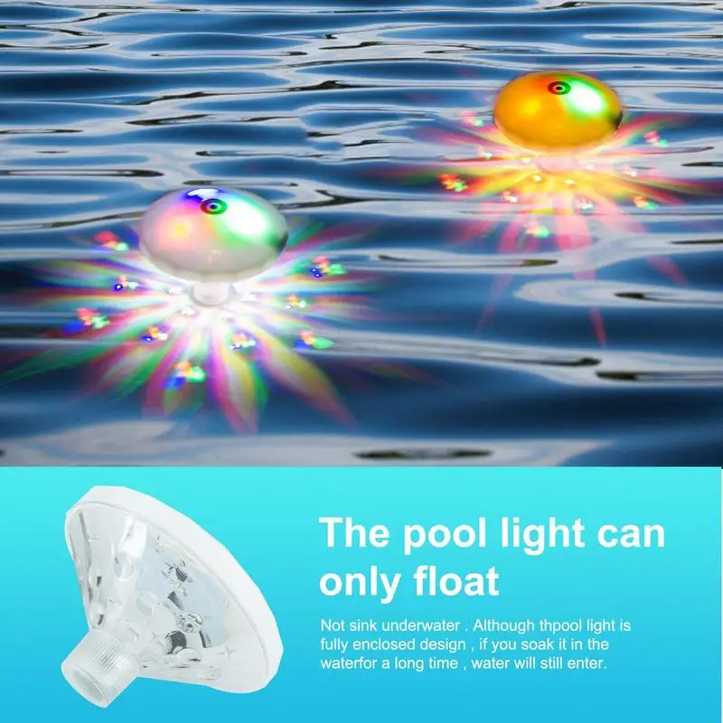 Swimming Pool Floating Lights 7 colors Garden Pool Floating Lamp Decorations 400mAh Battery RGB Rechargeable Pool Lights