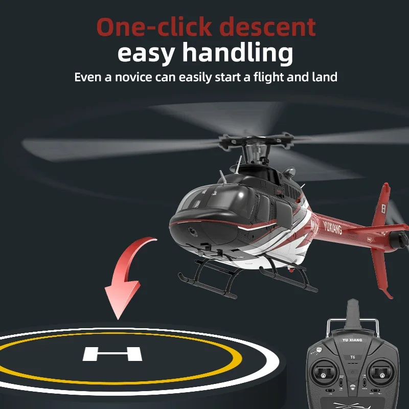 

YUXIANGH F08 (Bell206) 6-канальный интеллектуальный безлайный моделирующий вертолет 2,4G 2511 1200KV бесщеточный двигатель трюковые игрушки для взрослых