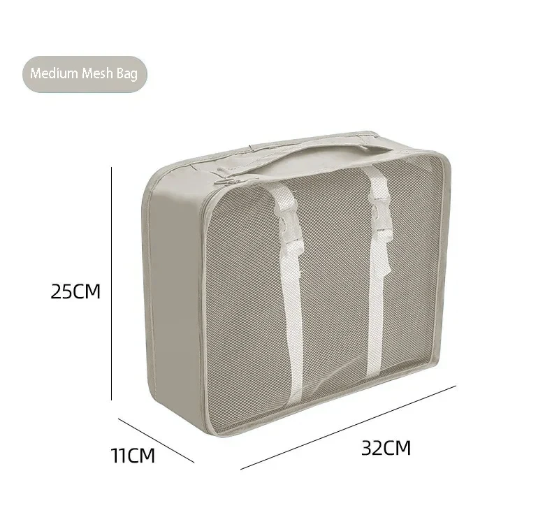 7/10 Teile/satz Reise Veranstalter Lagerung Taschen Koffer Verpackung Würfel Fällen Tragbare Kleiderschrank Gepäck Kleidung Schuh Beutel Falten – Detail 6