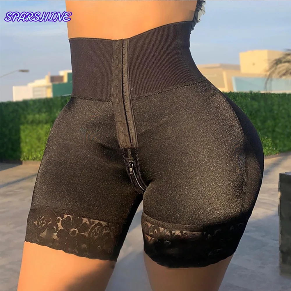 

Fajas Women High Quality Shaping Shorts High Waisted Butt Lifter Girdle Waist Shapewear Crotch Zipper Tummy Control Bodysuit