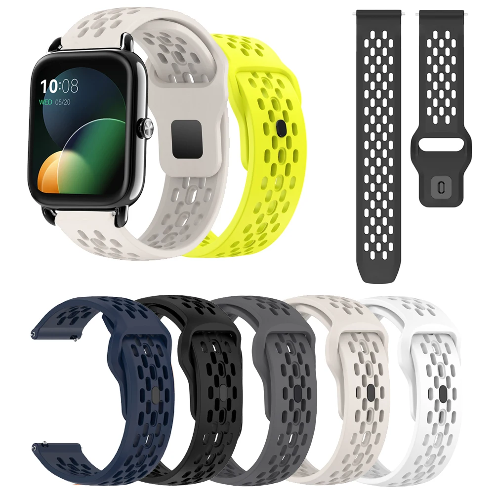 Haylou LS01 LS02 통기성 시계 액세서리용 실리콘 스트랩