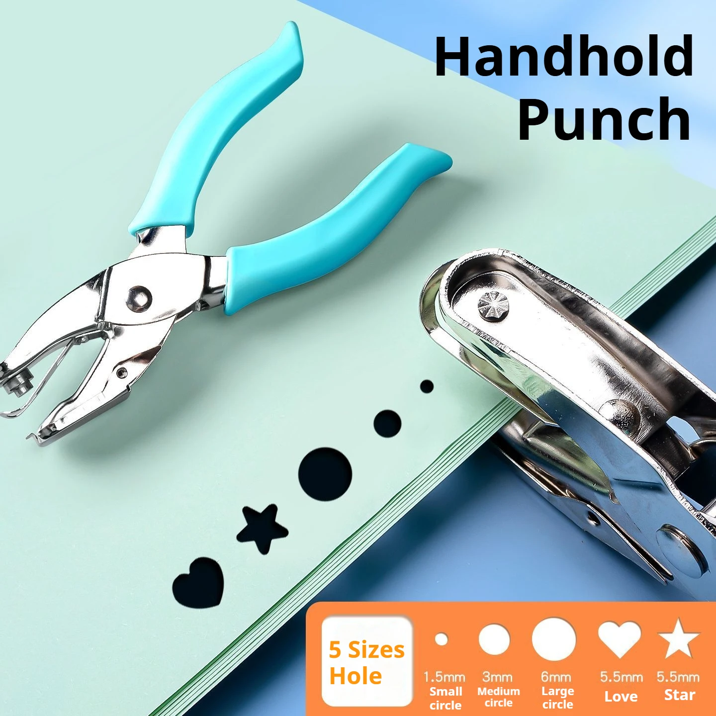 ثقب واحد لكمة 8 ورقة سعة 1.5/3/6 مللي متر قطر ثقب الناخس ورق اليد سكرابوكينغ اللكمات للوازم المدرسية المكتبية