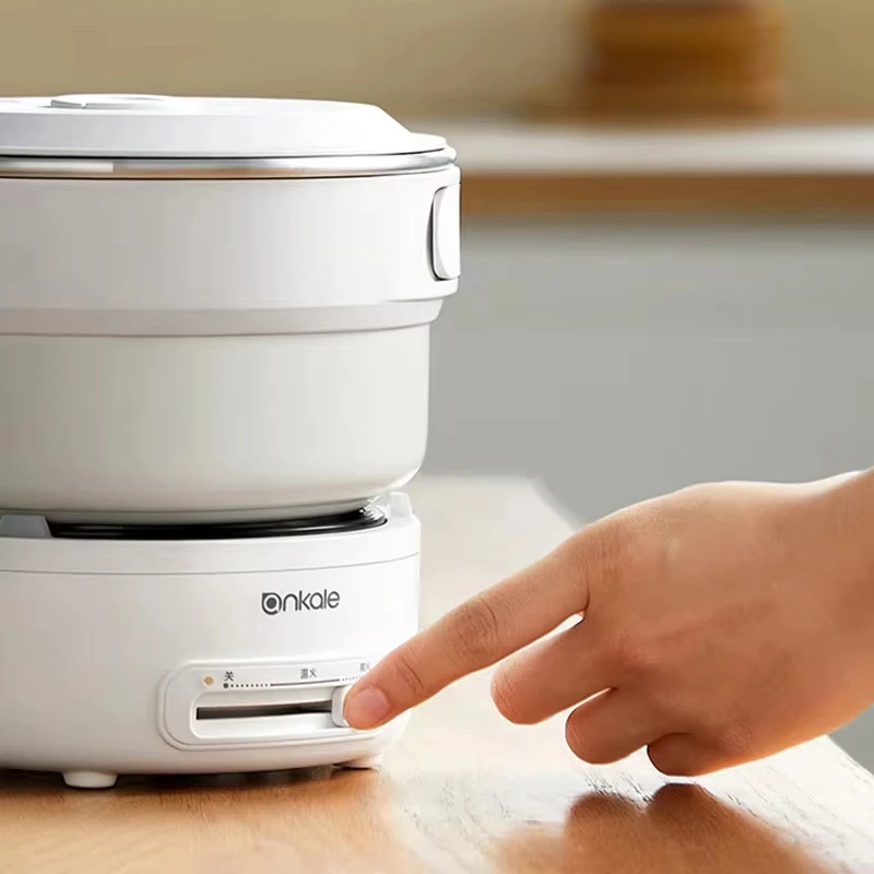 

Складная электрическая кастрюля 2,0 л, рисоварка, разделенная кастрюля, антипригарная дорожная электрическая сковорода, жареная сковорода 220 В