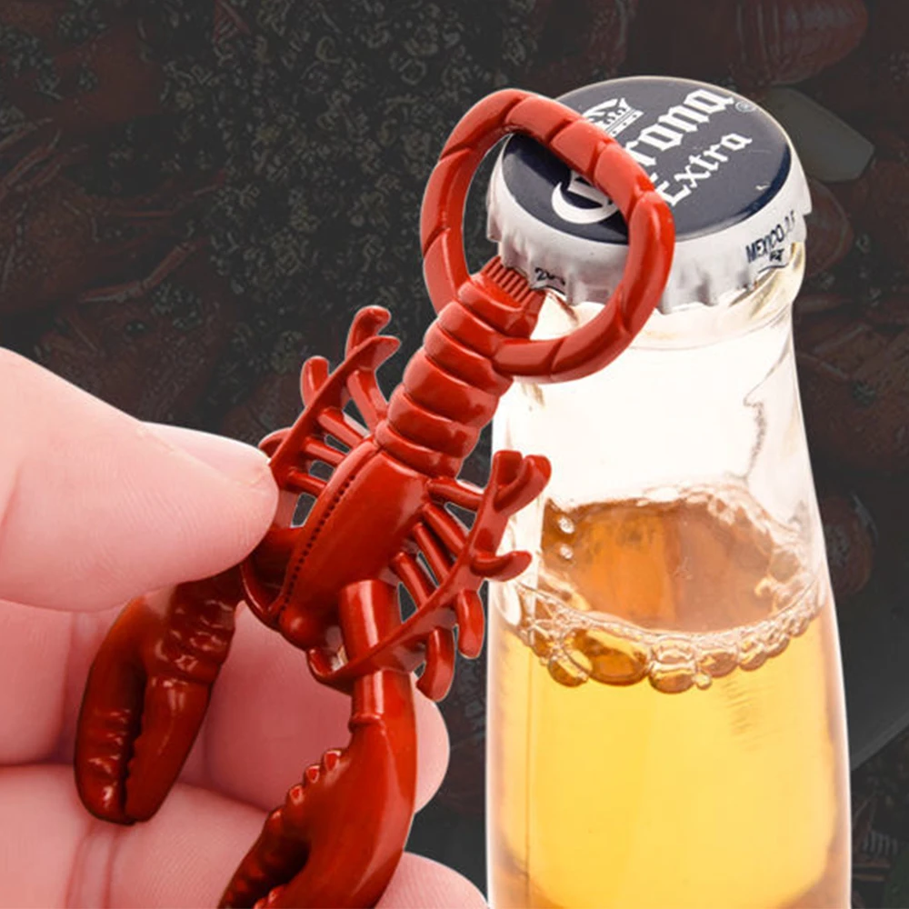 Funny Lobster Corkscrew Metal Multifunctiona Portable Bottle Opener Keychain Oktoberfest Gift Kitchen Tool Accessory Party Gift