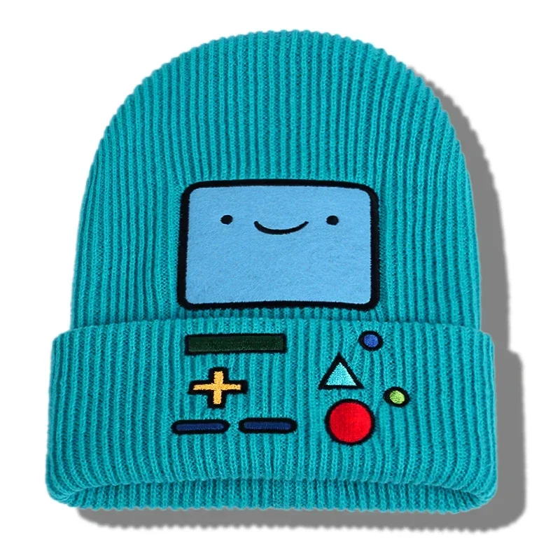 

New Anime Adventure Time Casual Beanies Women Men Hip Hop Beanie Hat Cute Cartoon Lovely Warm Knitted Skull Bonnet Birthday Gift