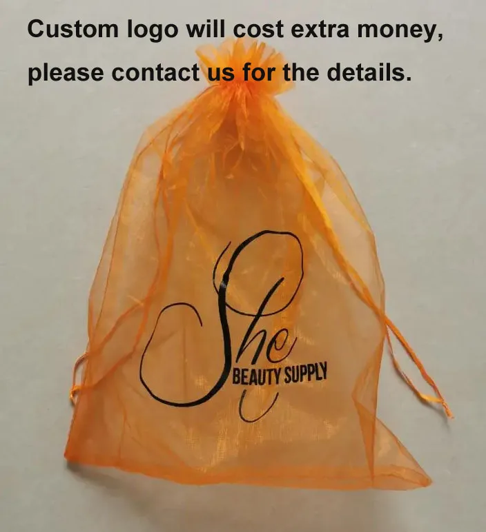 100 Pcs/Lot 17x23 20x30 25x35 30x40cm Big Drawstring Organza Bags For Wedding Party Storage Gift Packaging Bags Custom Logo