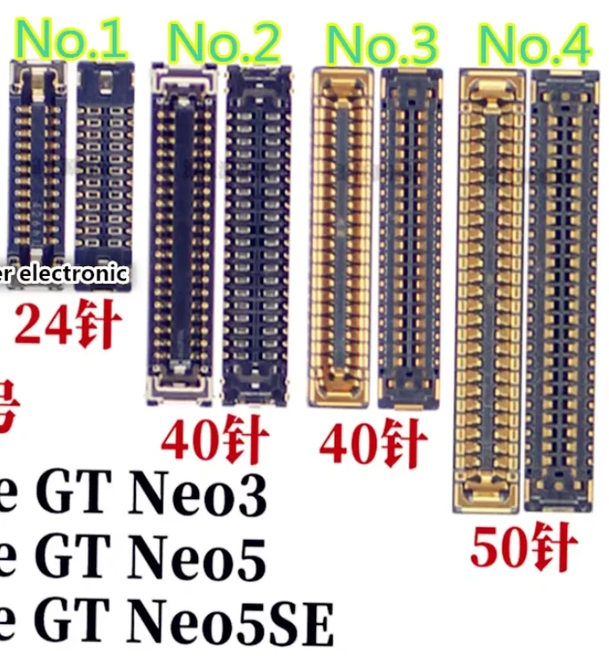 For RealmeGTneo3 Neo 5 motherboard display screen inline seat gtneo5se tail plug connection seat 24pin 40pin 50pin