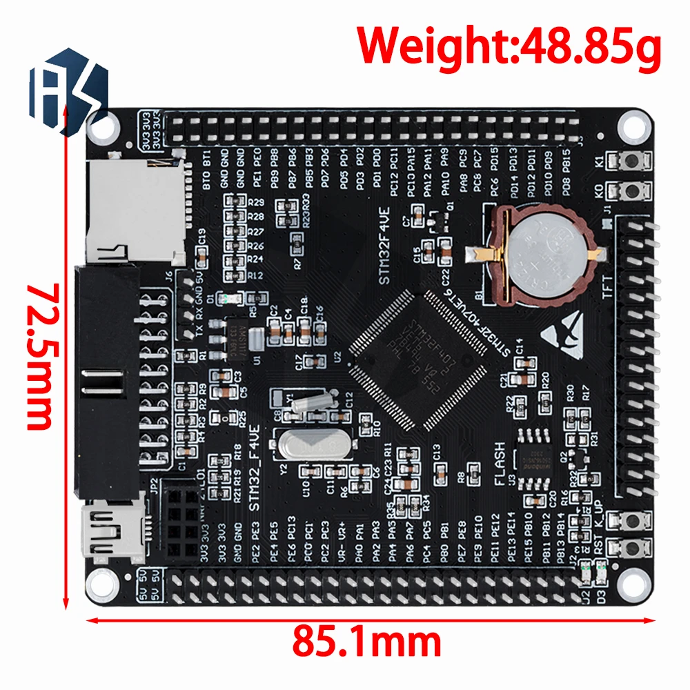 1 個 3.2 インチ LCD TFT 抵抗タッチスクリーン ILI9341 STM32F407VET6 開発ボード用ブラック