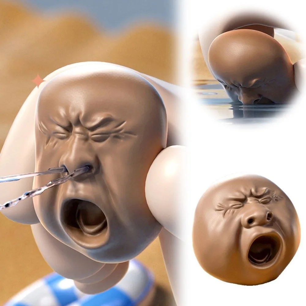 

Songkran Water Spraying Toys Splashing Anxiety Reduction Water Squirting Stress Finger Toy Multifunctional Yawning Face Tea Pet