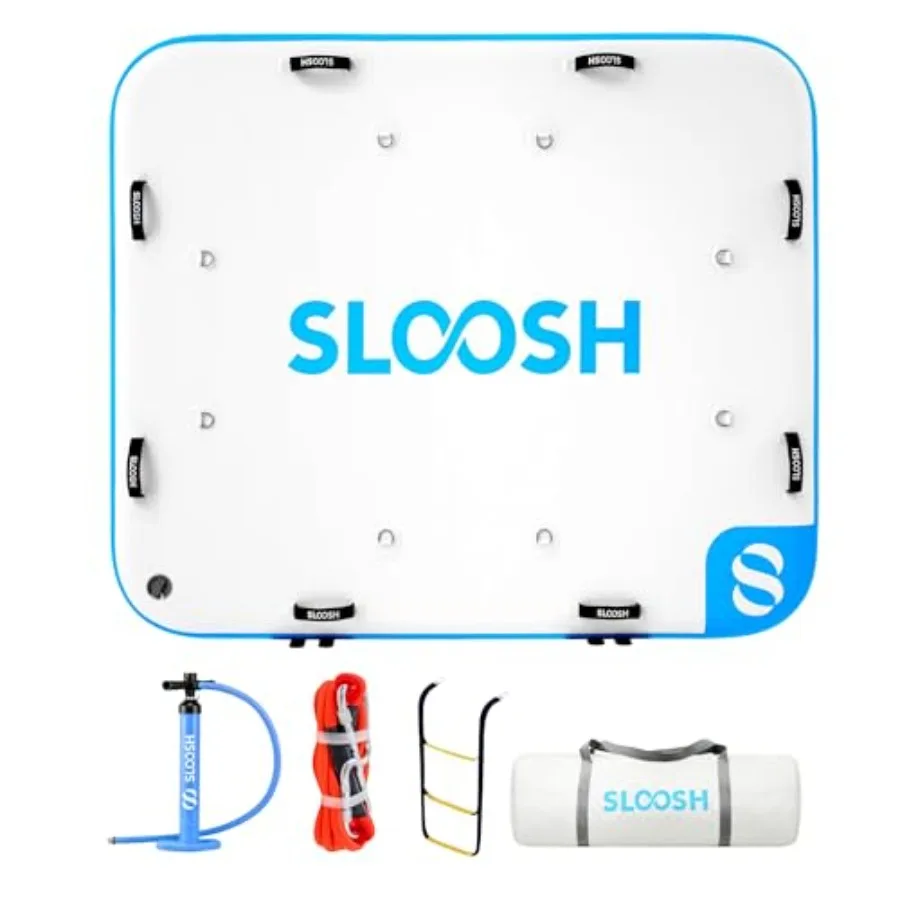 

Надувная плавучая платформа-док для бассейна, озера, пляжа с нескользящей поверхностью, синего цвета