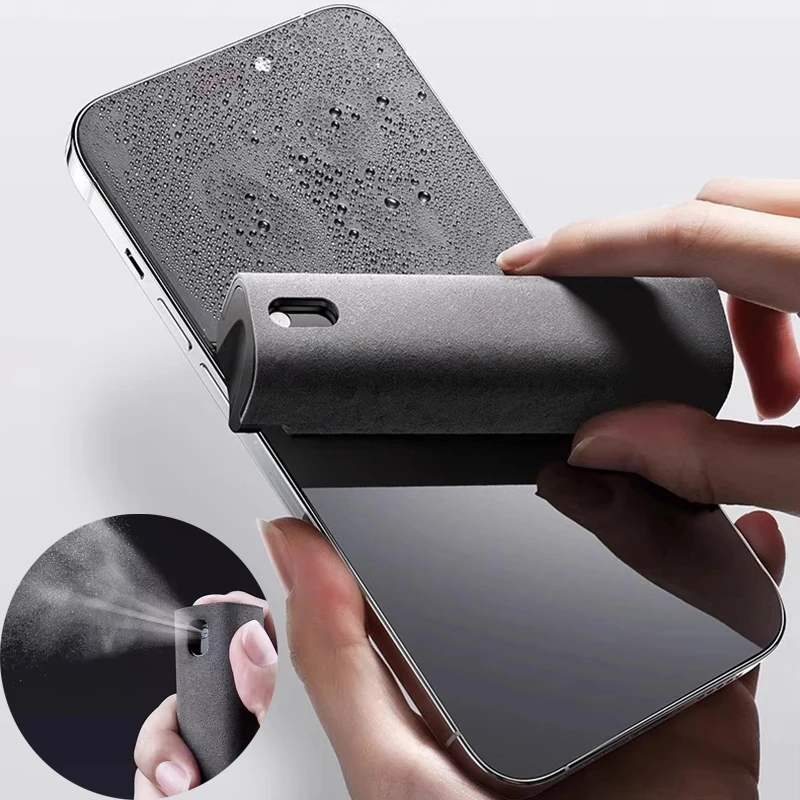 1-6Pcs Microfiber Screen Cleaner Spray Bottle Set Mobile Phone Ipad Computer Microfiber Cloth Wipe Iphone Cleaning Glasses Wipes