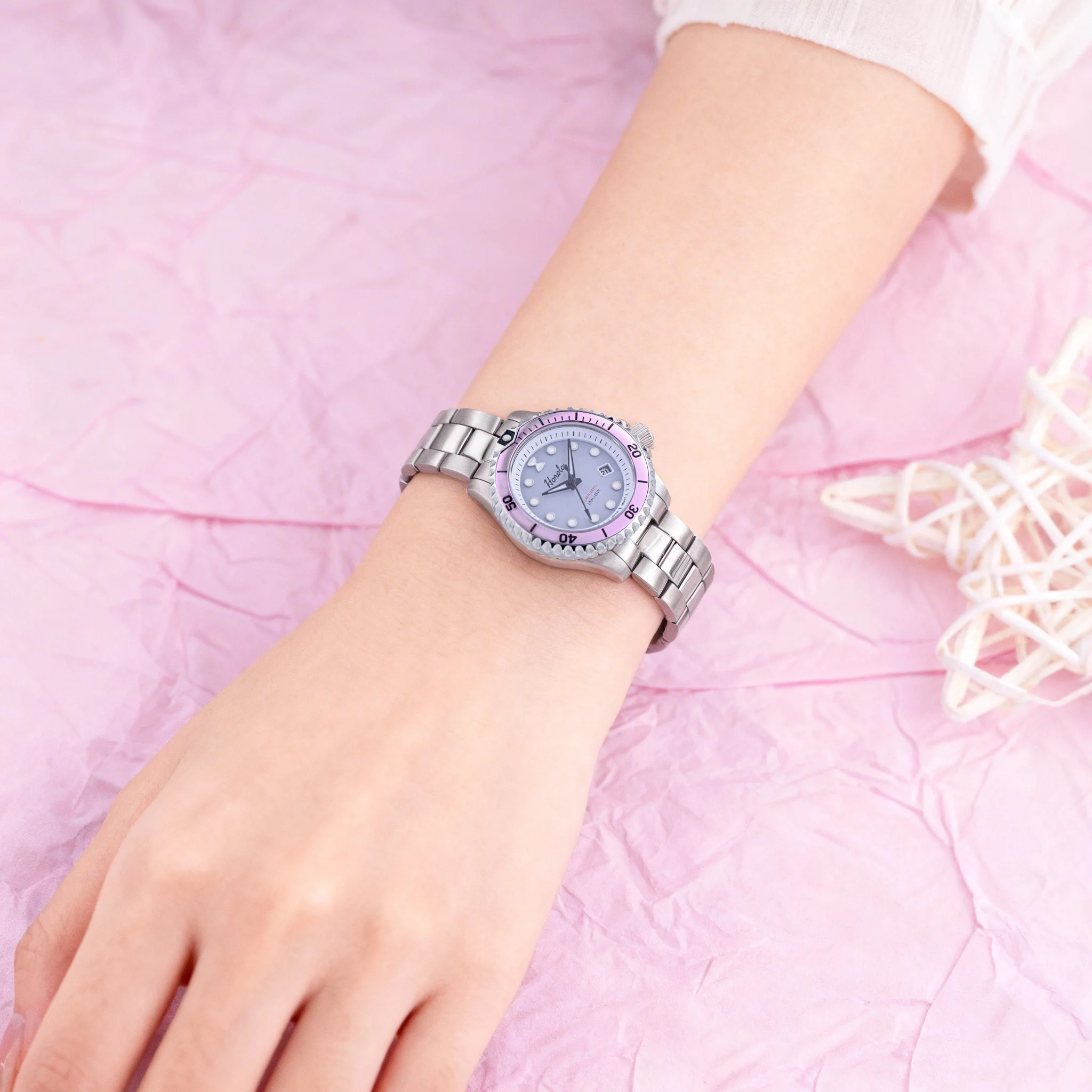 Picture 7: Horolo Women' Watches Japan Solar Movement  30mm small sizes Quartz Luminous Water Resistant Sapphire Ladies Luxury Watch