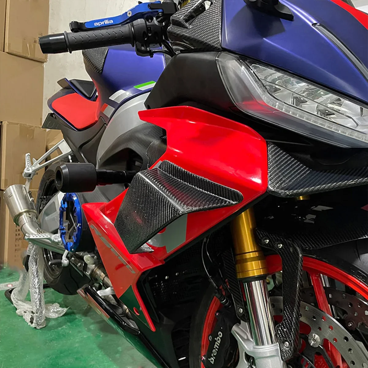 SEMSPEED Carbon Fiber Aerodynamic Wing Tips For Aprilia RS660 2020-2021 Front Fairing Protector Racing Motorcycle Accessories