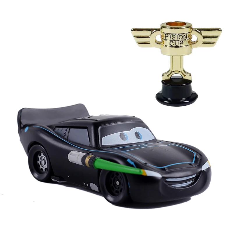 Car Racing Mobilization Matte Black Star Warrior McQueen Car Cartoon Model Piston Cup Set Children\'s Birthday Gift Toy