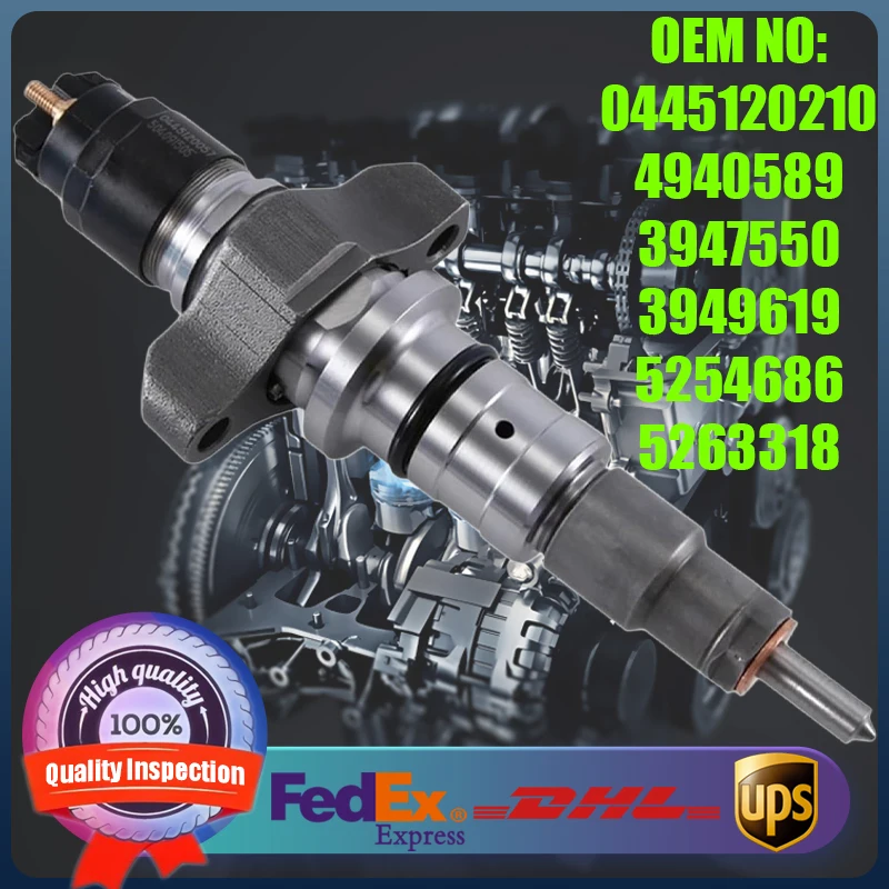 

High Quality Common Rail Fuel Injector 0445120210 5254686 4940589 5263318 3947550 for Cummins ISB 5.9L Dodge Ram 2500 3500 Truck