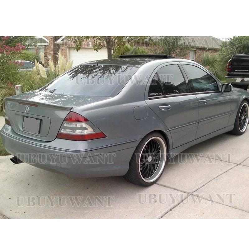 For Mercedes-benz C class W203 C180 C200 C260 C320 2001-2006 4-Door Spoiler Carbon Fiber Material Rear Trunk Wing