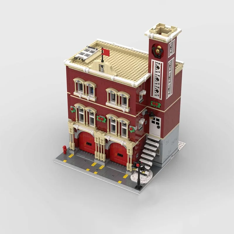 2886 قطعة MOC وحدات محطة إطفاء الشتاء وحدات نموذج اللبنات العمارة تجميع اللعب لتقوم بها بنفسك هدية الكريسماس الطوب الاطفال