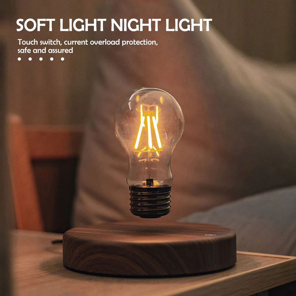 Magnetic Floating Moon Lamp Levitate LED Night Light 3 Colors Adjustable Brightness Tabel Lamp For Beside Bedroom Decor image 4