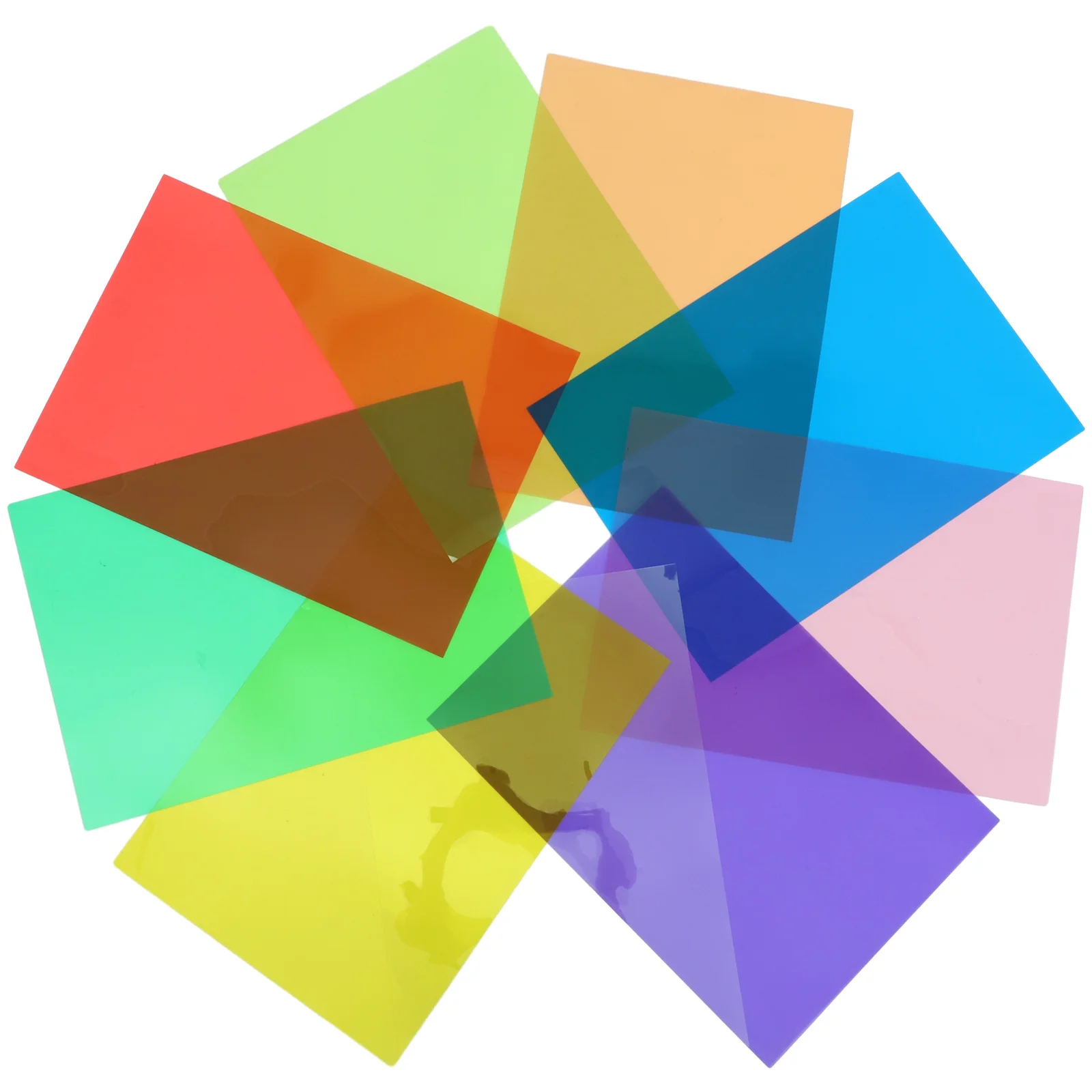 9 أوراق سيلوفان شفافة متعددة الألوان، مادة PVC متينة لمستلزمات تغليف الهدايا الورقية اليدوية