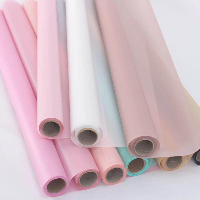 60cm*11yards Roll New Color Fog Flowers Wrapping Paper Thick Waterproof Papers Bouquet Gift Packaging Materials Pearl Papers