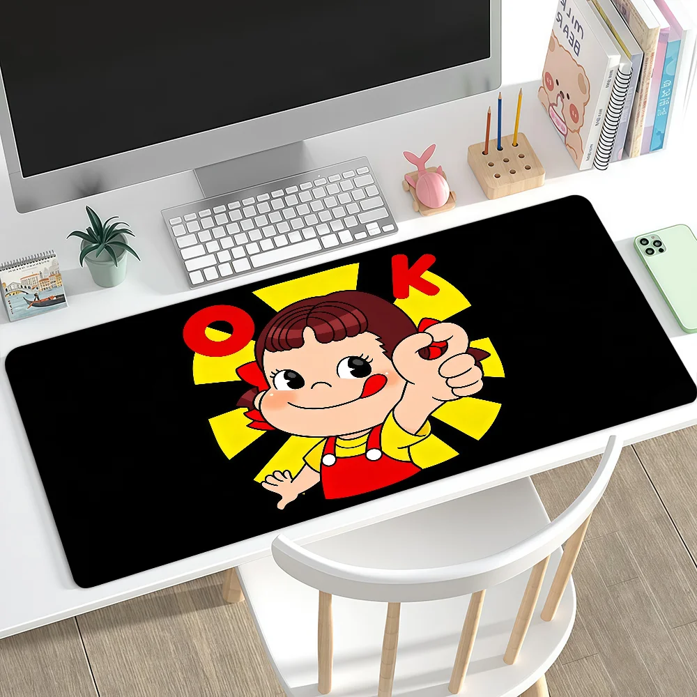 Cartoon F-Fujlya P-Peko-chan Mouse Pad Large Non-slip Lockedge Desktop Computer Desk Mat Keyboard MousePad Office Gamer Student