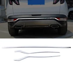 For Hyundai Tucson NX4 2021-2025 Car Exterior Chrome Rear Foglight Bumper Strip Sequin Decorate Trim Stainless Steel Sticker