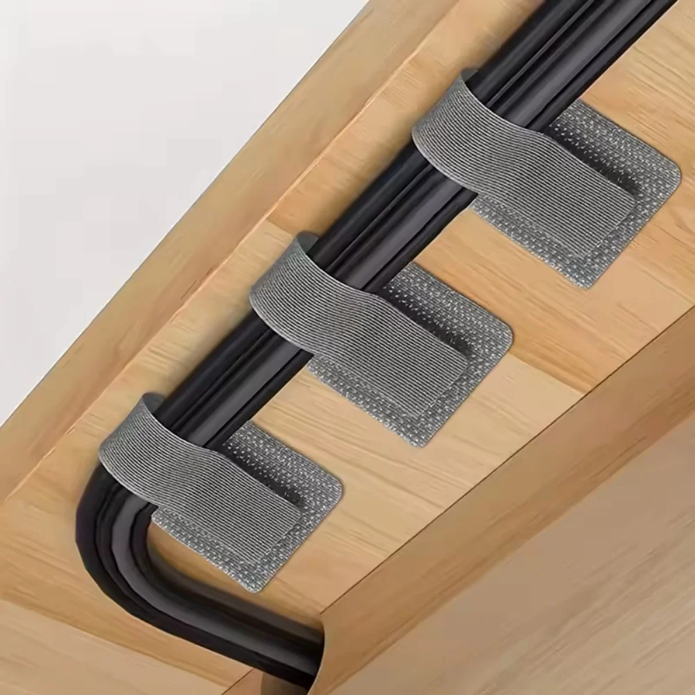 10/20/30PCS Reusable Cable Ties Fastening Wire Organizer Cord Rope Holder Self Adhesive Cord Organizer Desk Cable Management