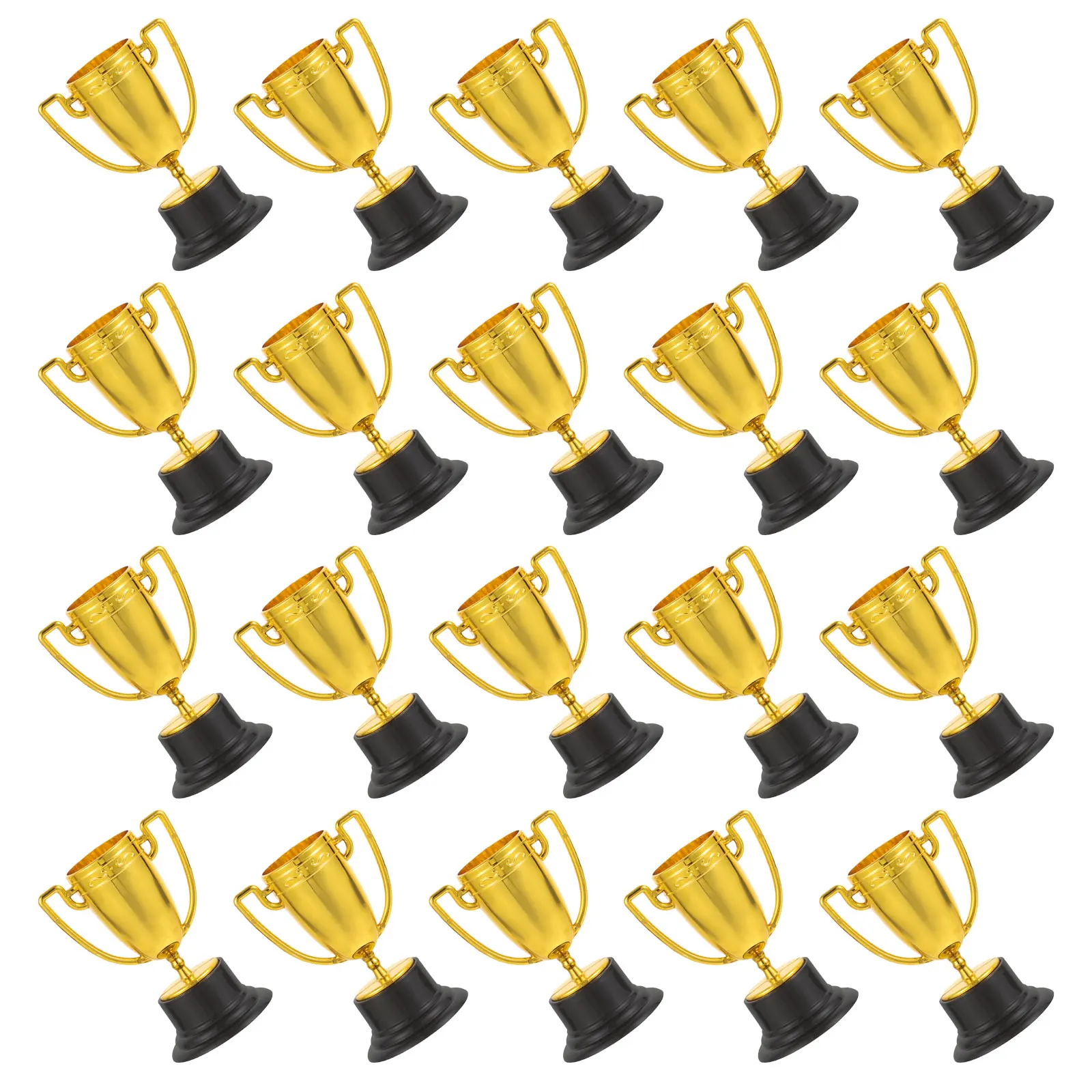

20Pcs Mini Plastic Gold Trophy Awards Small Lightweight Trophies Party Favor for Classroom Reward Competition Prize