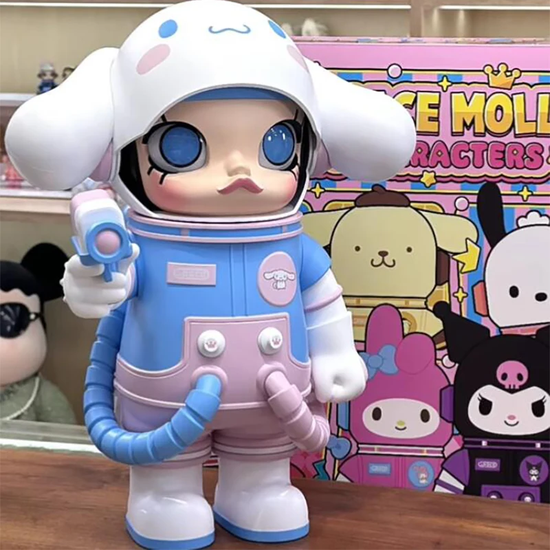 Genuine Sanrio Family Series Mega Space Molly 400% Action Figurine Anime Hello Kitty Cute Figurine Melody Kuromi Collection Gift