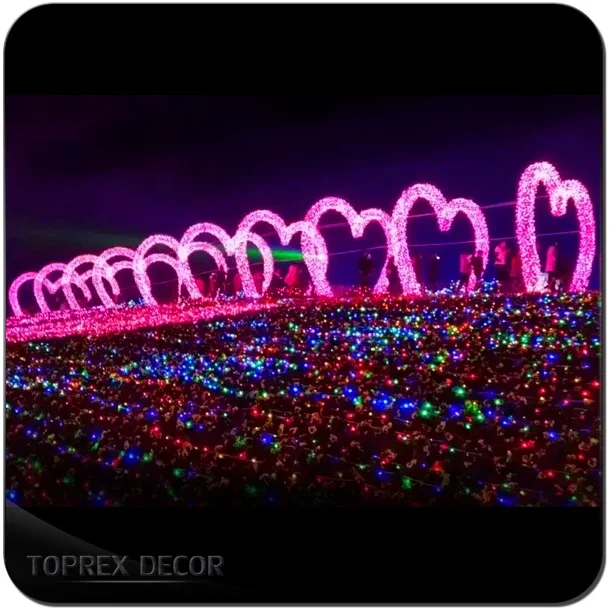 Customise decorative art metal large led illuminated event wedding lights party decoration