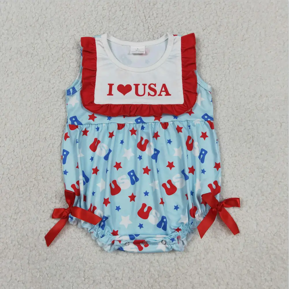 

Sibling Baby Kids I Love USA Shirt Shorts 4th of July Clothes Set Knee Length Dress Rompers