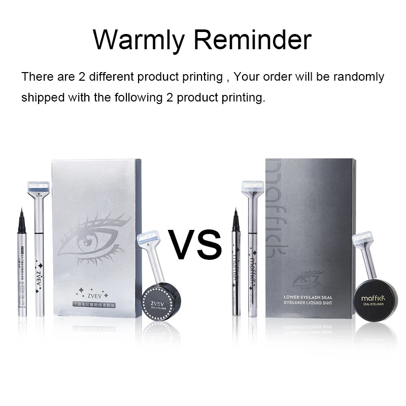 ZVEV Lazy Lower Eyelash Stamp Eyeliner Waterproof Sweatproof Combo Pack No Color Loss 2-in-1 Beginner Convenient image 5