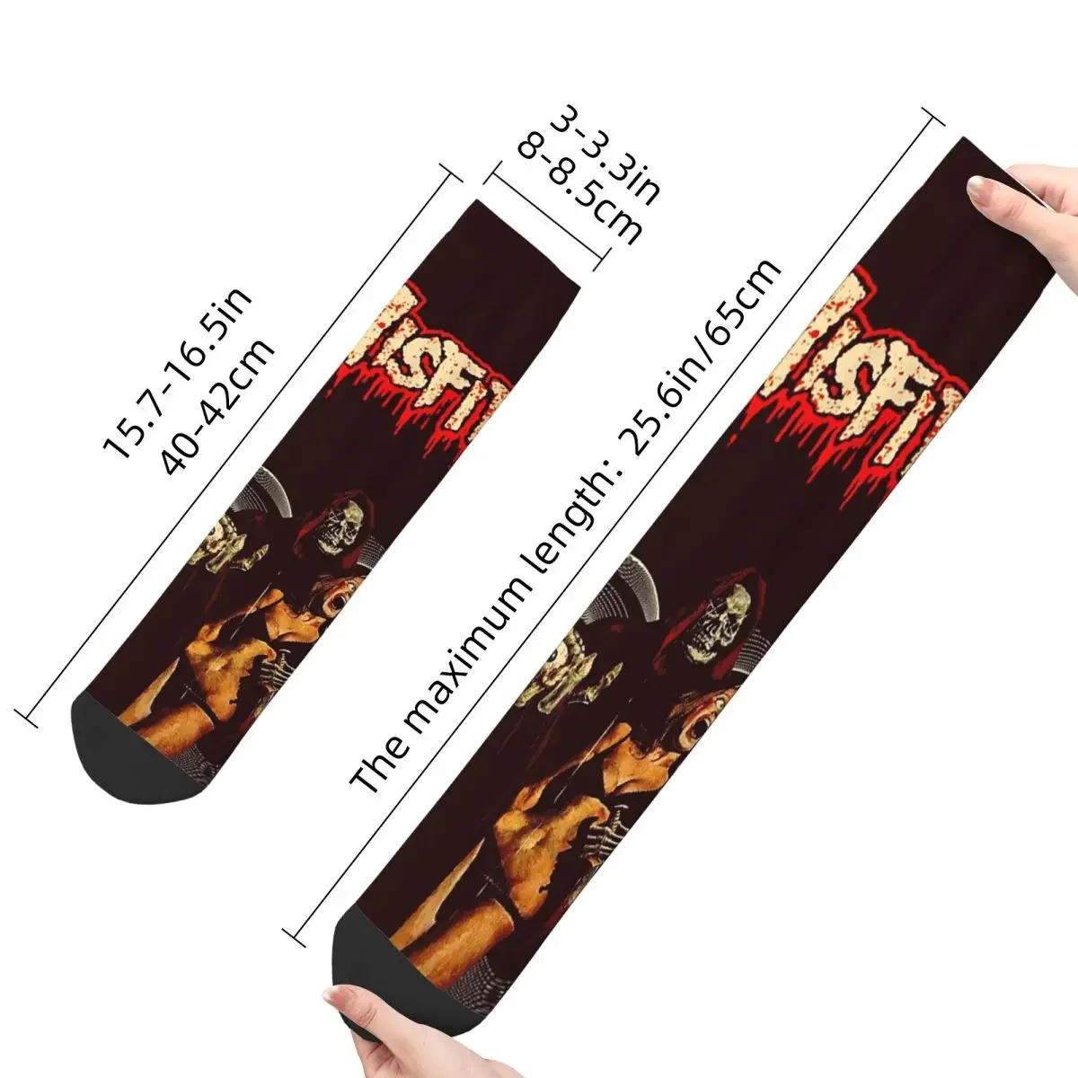 Funny Male Men Socks Harajuku Misfits Skull Sock Graphic Women Socks Spring Summer Autumn Winter Breathable Crazy Sock